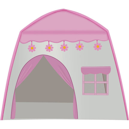 Kruzzel speeltent / kindertent XL met LED verlichting wit / roze