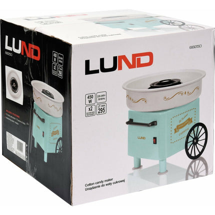 Lund suikerspinmachine met anti slip voeten 450W mint groen