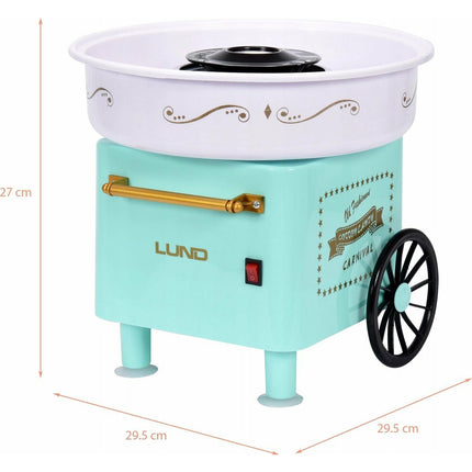 Lund suikerspinmachine met anti slip voeten 450W mint groen