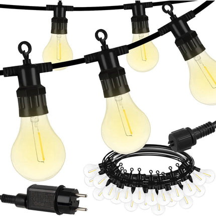 Lichtsnoer buiten 10 meter waterdicht E27 Fittingen incl. 20 LED Lampen - tuinverlichting - Lichtslinger voor binnen en buiten