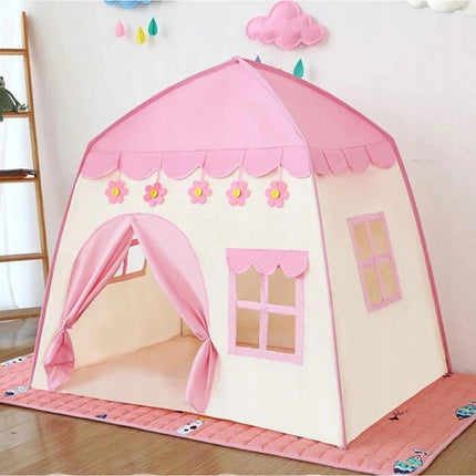 Kruzzel speeltent / kindertent XL met LED verlichting wit / roze