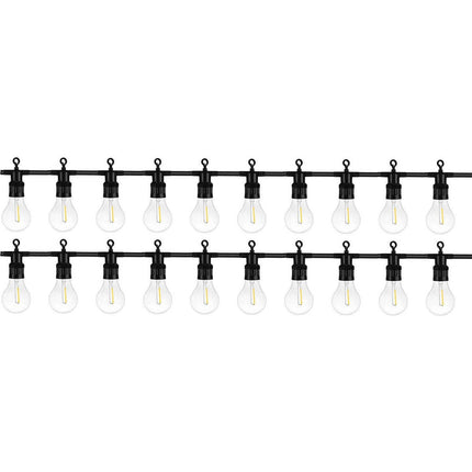 Lichtsnoer buiten 10 meter waterdicht E27 Fittingen incl. 20 LED Lampen - tuinverlichting - Lichtslinger voor binnen en buiten