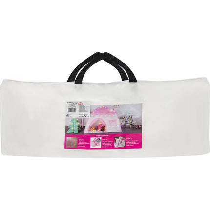 Kruzzel speeltent / kindertent XL met LED verlichting wit / roze