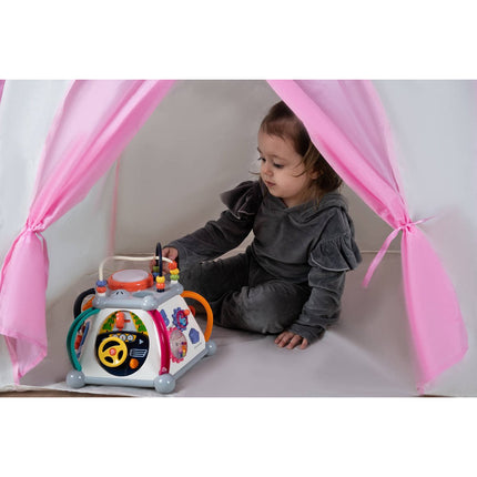 Kruzzel speeltent / kindertent XL met LED verlichting wit / roze