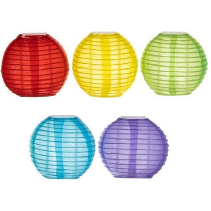 Lampion slinger feestverlichting op zonne-energie waterbestending LED 2,7m - multi-color - solar - 10 lampionnen