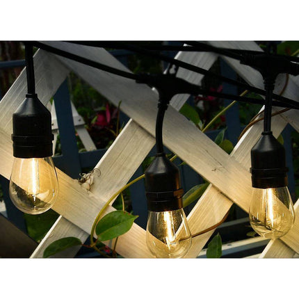 Lichtsnoer buiten 10 meter waterdicht E27 Fittingen incl. 20 LED Lampen - tuinverlichting - Lichtslinger voor binnen en buiten