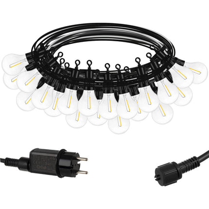 Lichtsnoer buiten 10 meter waterdicht E27 Fittingen incl. 20 LED Lampen - tuinverlichting - Lichtslinger voor binnen en buiten