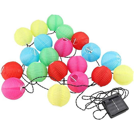 Lampion slinger feestverlichting op zonne-energie waterbestending LED 2,7m - multi-color - solar - 10 lampionnen