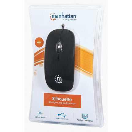 Manhattan Silhouette optische muis USB 1000dpi zwart