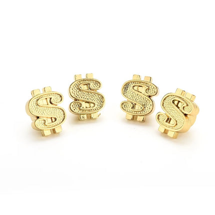 TT-products ventieldoppen Dollar sign goud 4 stuks