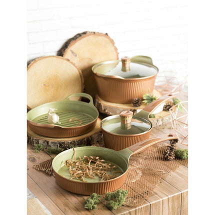 Florina Forest steelpan gegoten aluminium 18cm 1,7L koper / groen