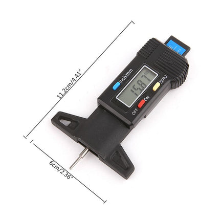 TT-products digitale bandenprofielmeter inch/mm zwart