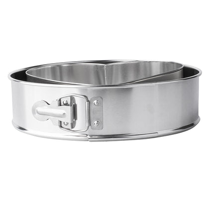 Tortownica ronde springvorm met hartvormige bakinleg Ø 24 cm zilver