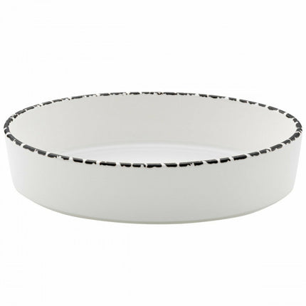 Florina retro ovalen ovenschaal braad/bakschaal 1.5L van keramiek wit