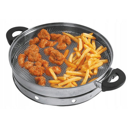 LUND Professional halogeen oven heteluchtoven met air fryer ring 12 + 5L 1400W zwart / grijs