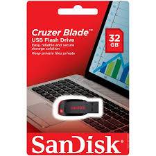 Sandisk USB stick FlashDrive Cruzer Blade 32GB Zwart/Rood