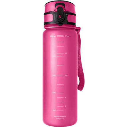 Aquaphor city waterfles met filter - drinkfles - filterfles 500ml met automatische klep roze