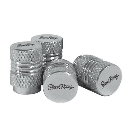 Simoni Racing ventieldoppen Milled Chroom 4 stuks