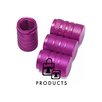 TT-products ventieldoppen 3-rings Purple aluminium 4 stuks paars