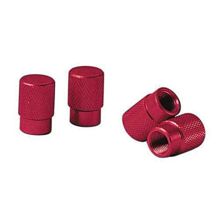 Lampa Round geanodiseerd aluminium ventieldopjes 4 stuks rood