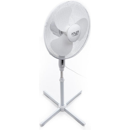 Adler staande ventilator / vloerventilator 40cm AD 7305 wit