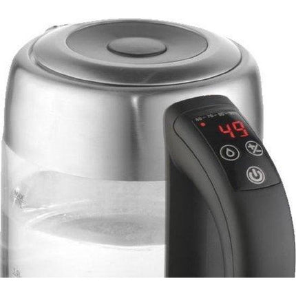 Adler glazen waterkoker met led verlichting en temperatuur regeling 1,7L AD 1247 zilver