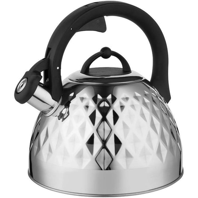 Florina Fenny fluitketel RVS zilver glanzend 2.5 Liter - ook geschikt voor inductie