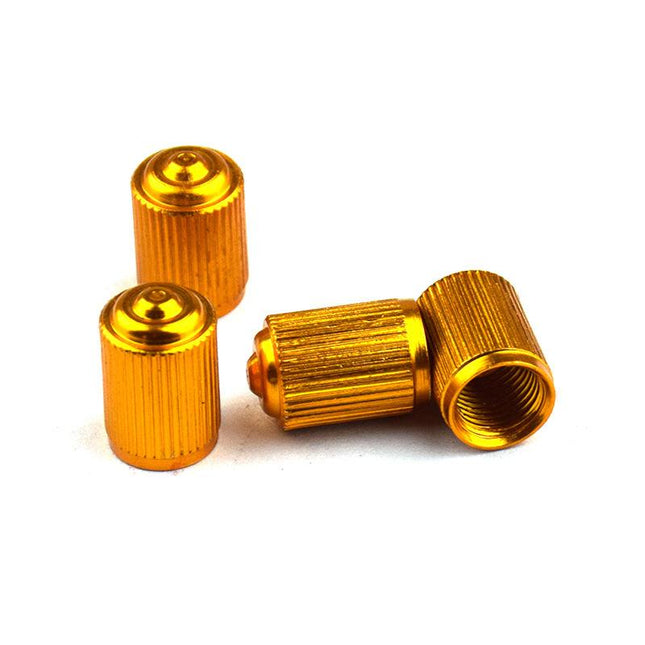 TT-products ventieldoppen Standaard Look aluminium 4 stuks goud