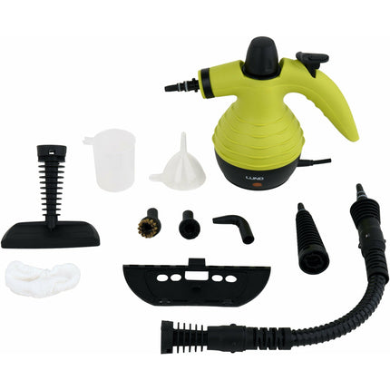 LUND professional hand stoomreiniger met 6 opzetstukken 1050W groen