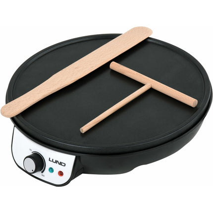 Lund professionele crêpe maker / pannenkoekmaker Ø 30 cm 1000W 67470 zwart