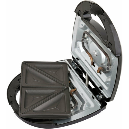 LUND professional 3 in 1 contactgrill, wafelijzer en tosti ijzer 760W - Zwart / zilver