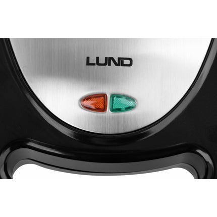 LUND professional 3 in 1 contactgrill, wafelijzer en tosti ijzer 760W - Zwart / zilver