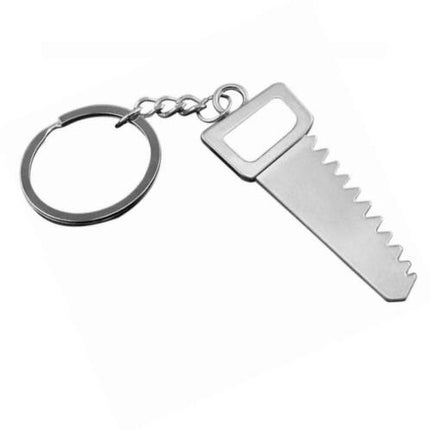TT-products sleutelhanger zaag 6 cm x 2,1 cm zilver