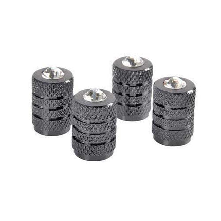 Lampa Brilliant Series aluminium ventieldoppen met diamant 4 stuks titanium