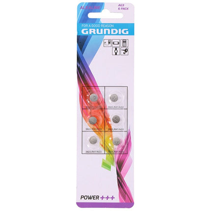 Grundig Knoopcelbatterijen AG3 6 stuks