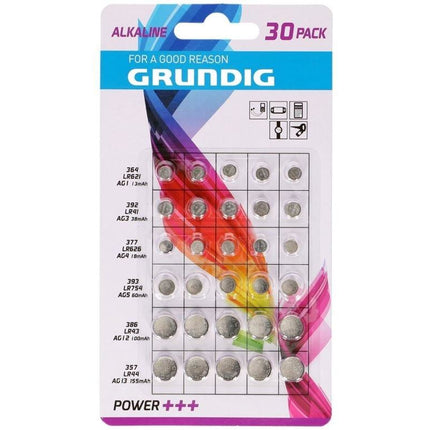 Grundig Knoopcelbatterijen alkaline 30 stuks
