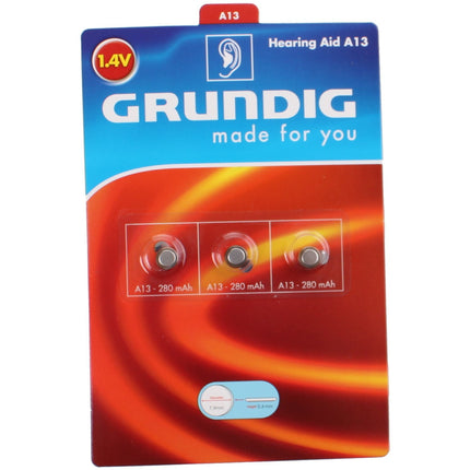 Grundig Knoopcelbatterijen A13 3 stuks