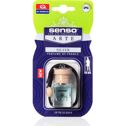 Dr. Marcus Senso Arte Silver autogeurtje met neutrafresh technologie - Luchtverfrisser auto - Tot 55 dagen geurverspreiding - 6 ml