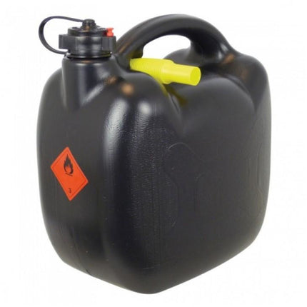 Carpoint jerrycan met flexibele vulslang 10 liter kunststof zwart