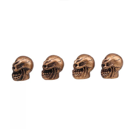 DTouch ventieldoppen Gold Skull goud 4 stuks