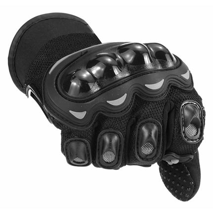 Motorhandschoenen maat L voor de zomer met touchscreen vingertop zwart