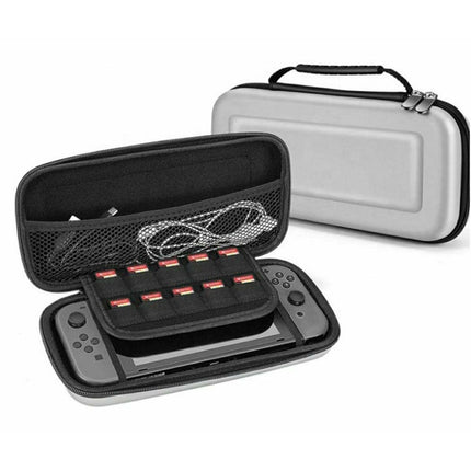 Nintendo switch case opbergtas zilver