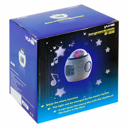 Night sky sterrenprojector wekker met 10 melodieën