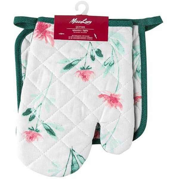 Miss Lucy Gomes ovenhandschoen en pan lap set van 2 stuks 18 x 25 cm