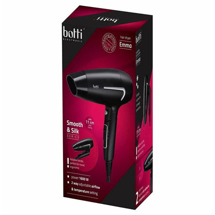 Botti smooth & silk Emma opvouwbare föhn met cool shot functie en 2 temperatuurstanden