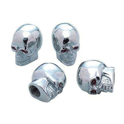 Simoni Racing ventieldoppen Skeletor Chroom 4 stuks
