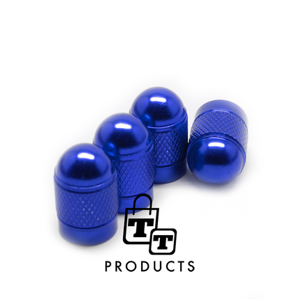 TT-products ventieldoppen Dark Blue Bullets aluminium 4 stuks donkerblauw