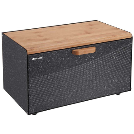 Klausberg KB-7464 dubbele broodtrommel antraciet hout
