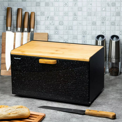 Klausberg KB-7464 dubbele broodtrommel antraciet hout
