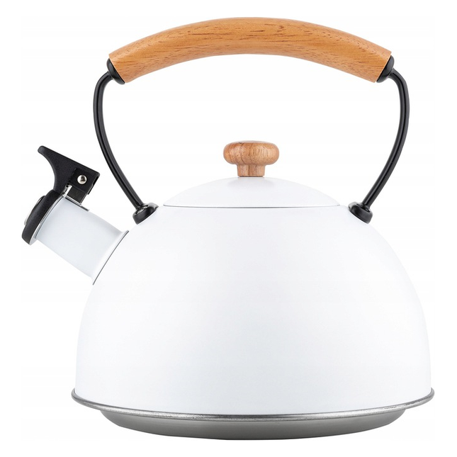 Florina Natura Line fluitketel RVS mat wit 2.3 Liter - ook geschikt voor inductie